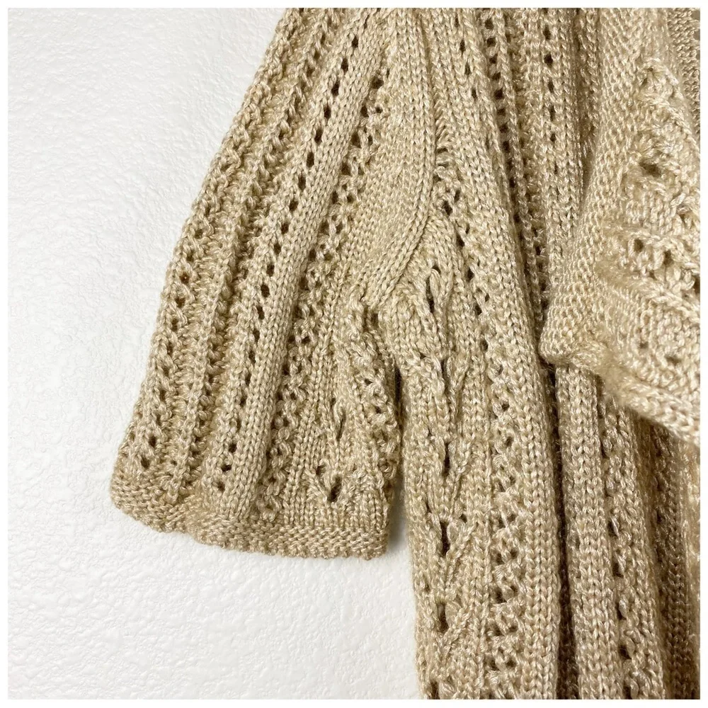 St.‎ John Chunky Knit Crochet Cardigan Size Small